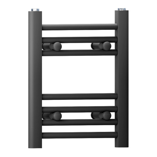 400mm matt black heated towel - 400mm,