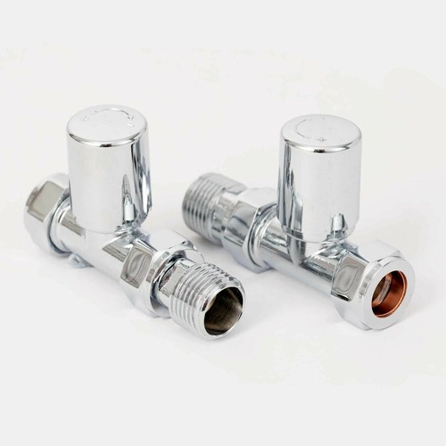 Chrome brass small straight - brass,