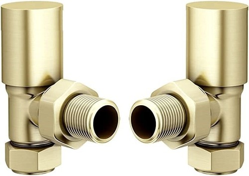 Angled brushed brass round - angled,