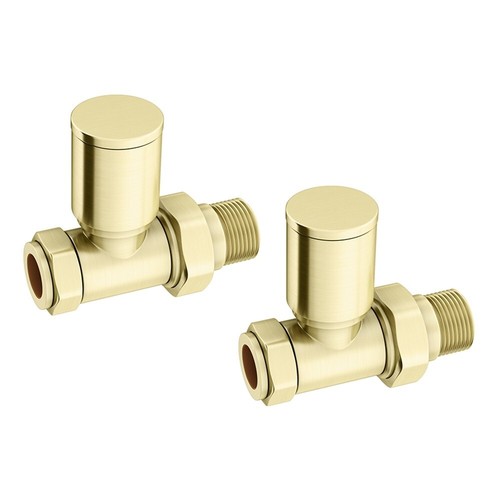 Straight brushed brass round - brushed,