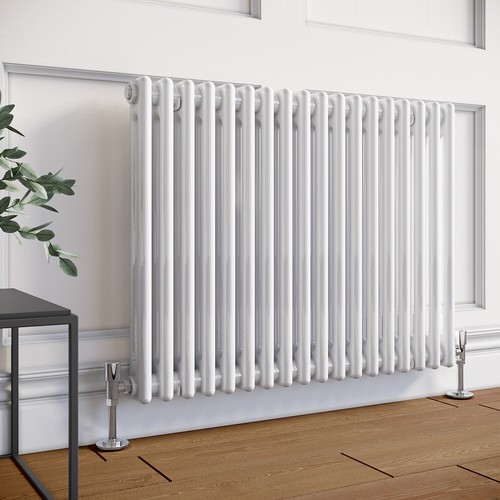 White traditional radiator - white,